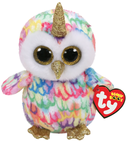 Ty Beanie Boos 6" Enchanted Unicorn Owl W/ Horn Plush Stuffed Animal Toy Mwmts