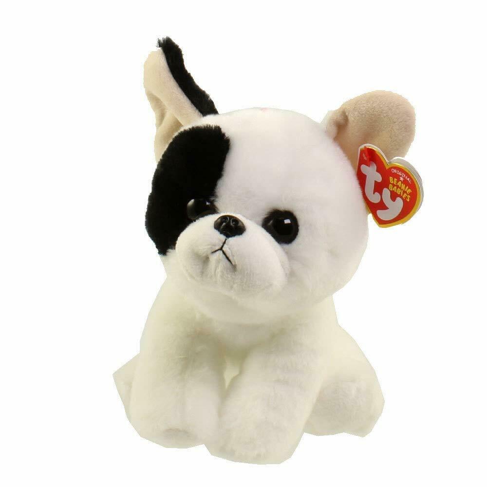 Ty Beanie Baby 6" Marcel French Bulldog Plush Stuffed Animal Toy Mwmt Heart Tags
