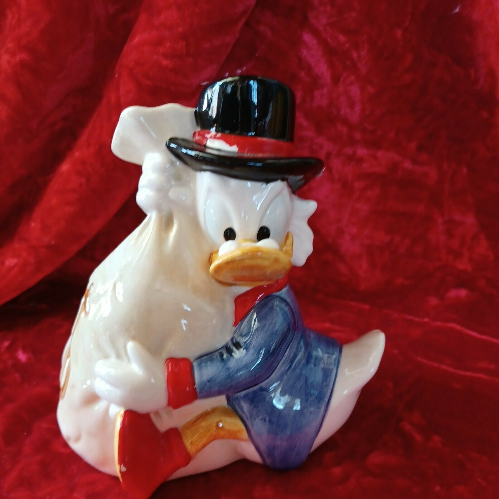 Vintage Walt Disney Uncle Scrooge Mcduck Money Bag Piggy Bank