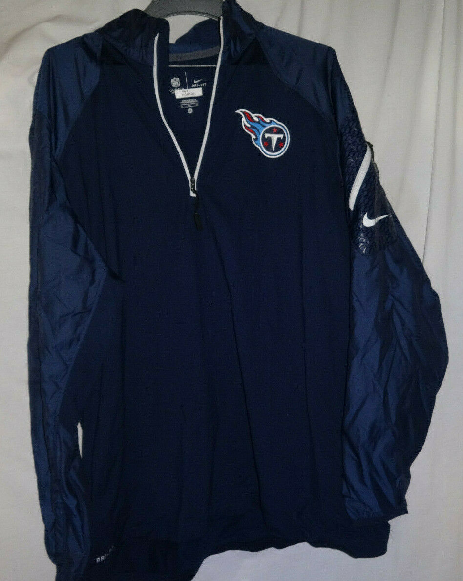 Tennessee Titans Ray Horton Issued Worn Nike Pullover Jacket Ipod Pocket Sz Xl