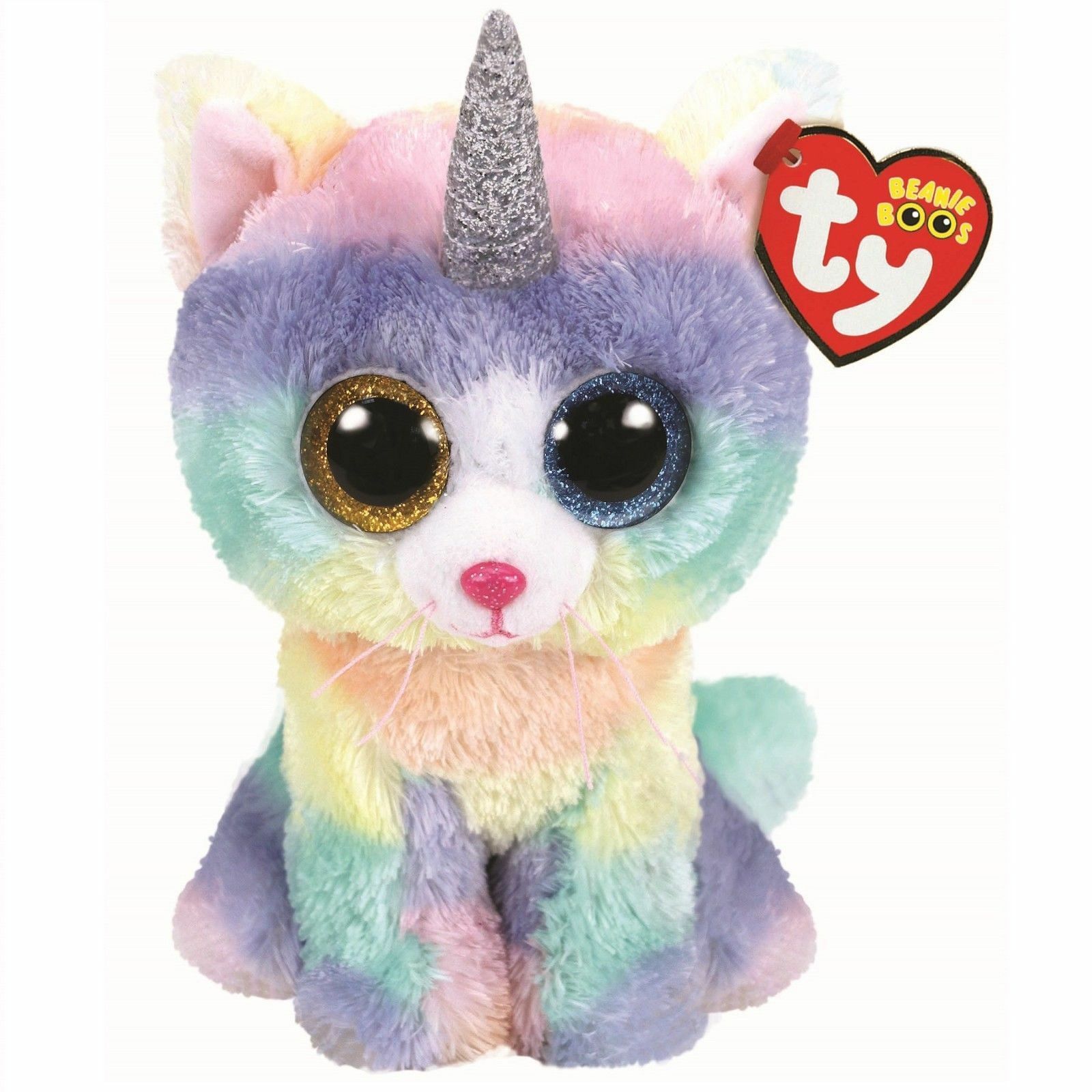 Ty Beanie Boos 6" Heather Cat Unicorn Unicat Plush Stuffed Animal Toy Mwmts