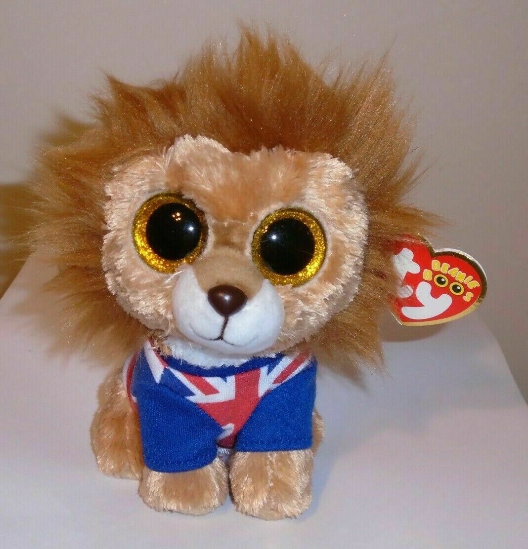 Ty Beanie Boos - Hero The Lion 6" (uk Exclusive) New - Mint With Mint Tags