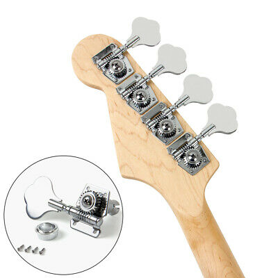 Bass Guitar Tuning Pegs Keys Tuners Machine Heads Open Gear Vintage 4r Chrome