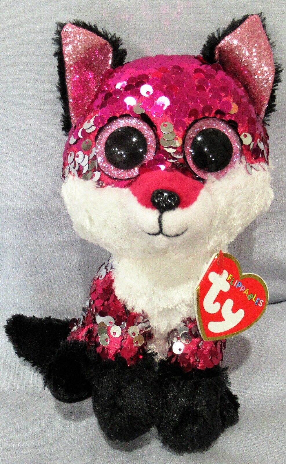 Jewel - Fox - Ty Flippables Sequin Beanie 6" Boos - New With Mint Tags