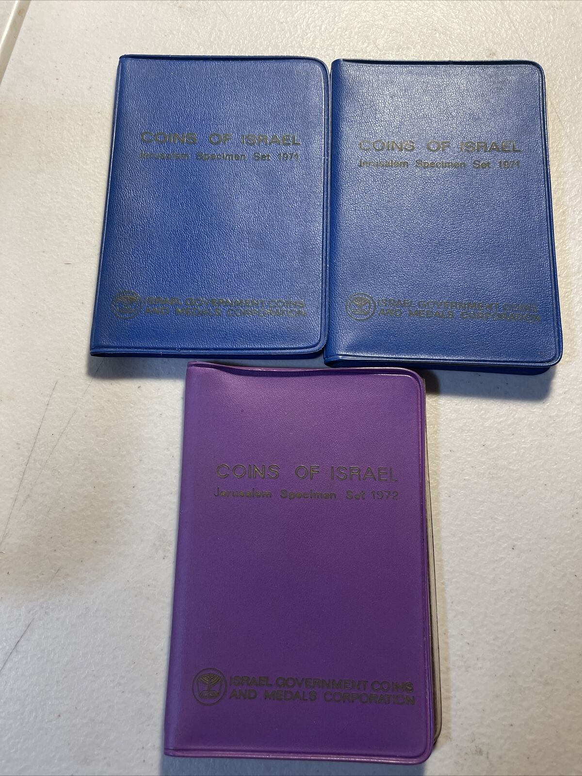 Three Coins Of Israel Sets, ( Two 1971 & One 1972 )