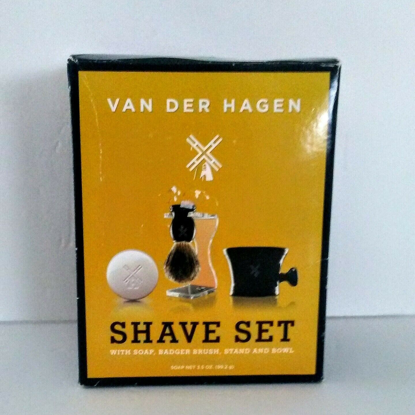 Traditional Shave Set Soap Brush Bowl And Stand Luxury Shave Van Der Hagen New