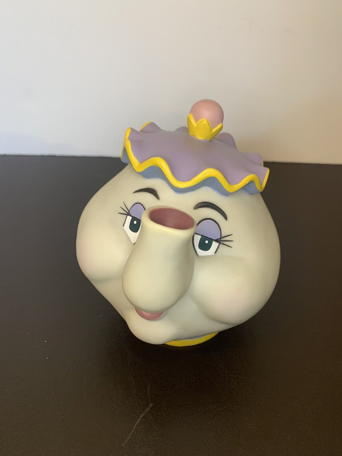Mrs Potts Teapot Disney's Beauty And The Beast Hard Plastic Coin Piggy Bank N6