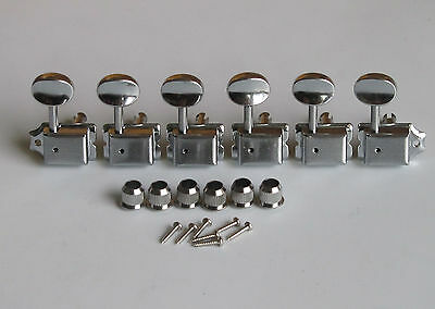 Split Shaft Vintage Guitar Tuning Keys Pegs Guitar Tuners Machine Heads Chrome