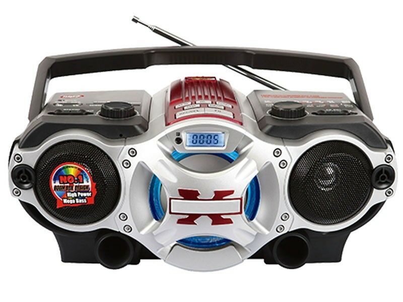 Supersonic Sc-1495bt Portable Mp3 Audio Player Boombox +bluetooth +usb/sd/aux