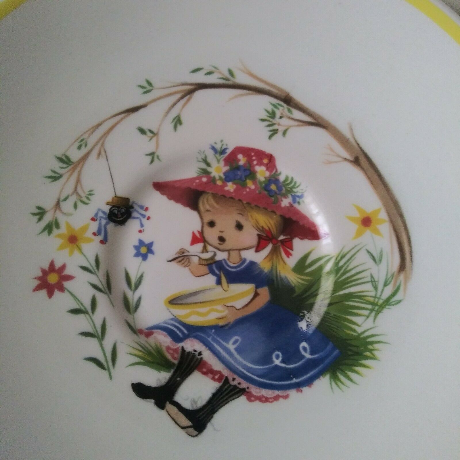 Old Foley Garden Girl Round Collectors Plates