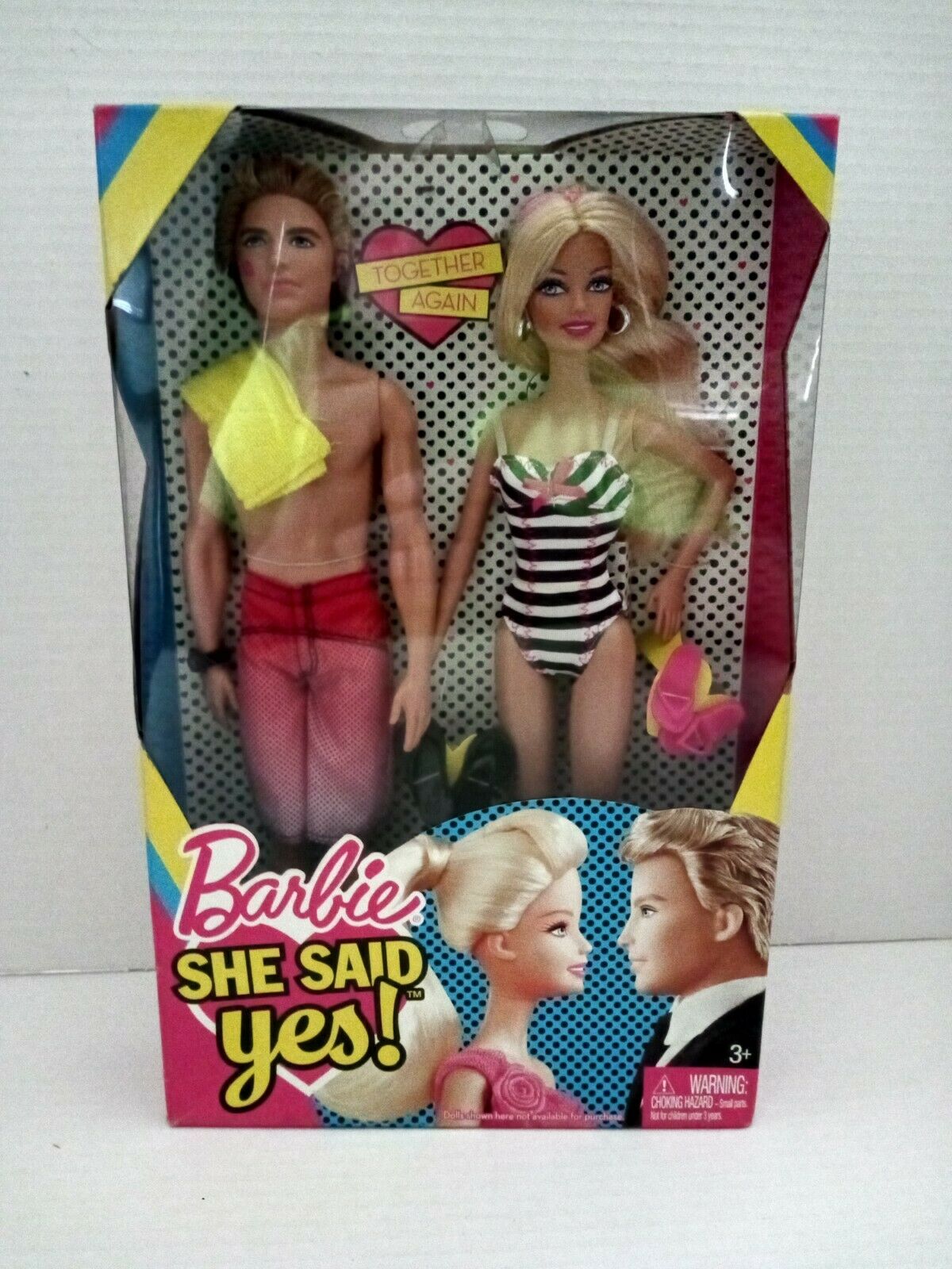 Barbie She Said Yes Together Again 50th Anniversary Nrfb 2010 Barbie & Ken Dolls