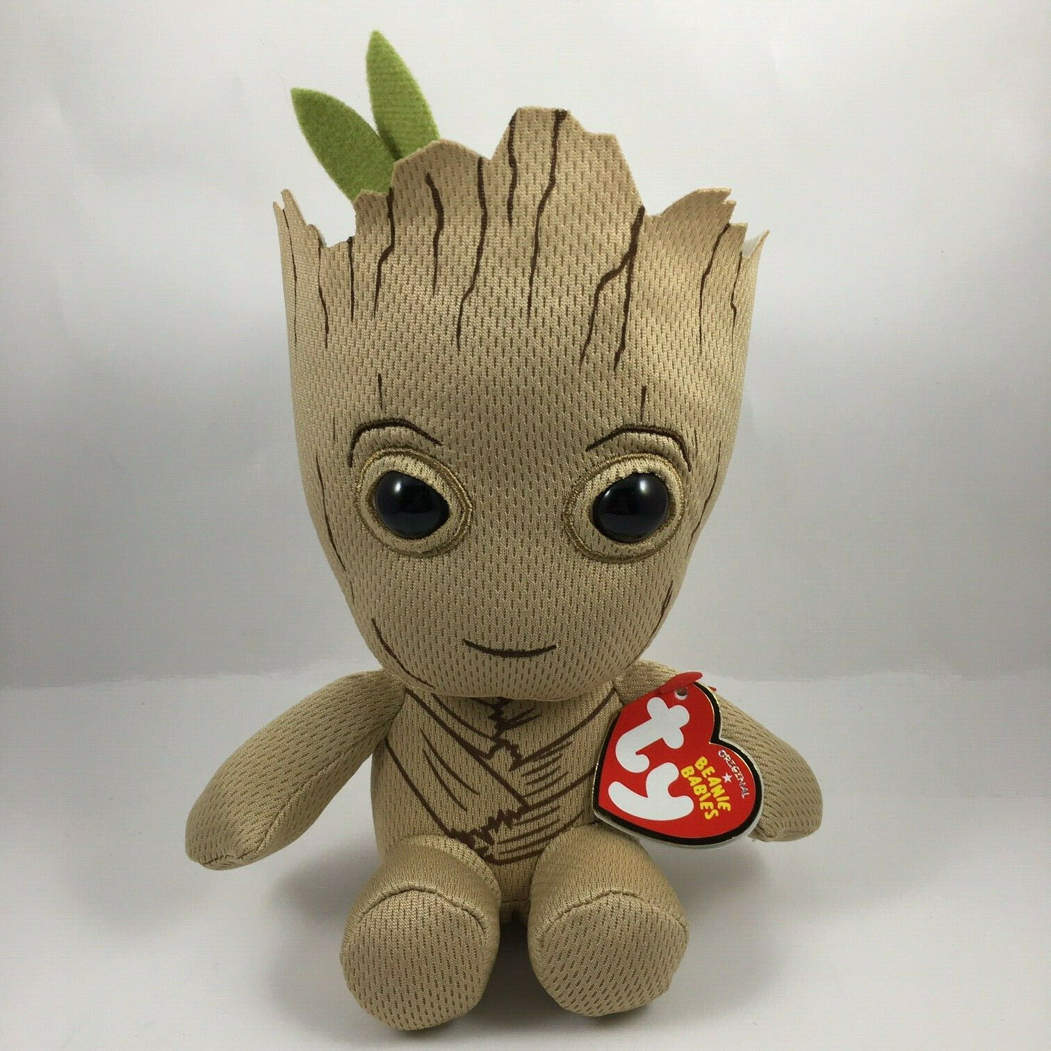 Ty Beanie Baby 6" Groot Marvel Guardians Of The Galaxy Plush W/ Mwmts Heart Tags