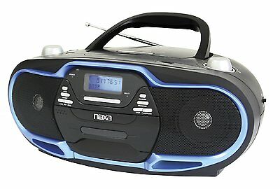 Naxa Portable Mp3/cd Player Am/fm Stereo Radio & Usb Input (black/blue)