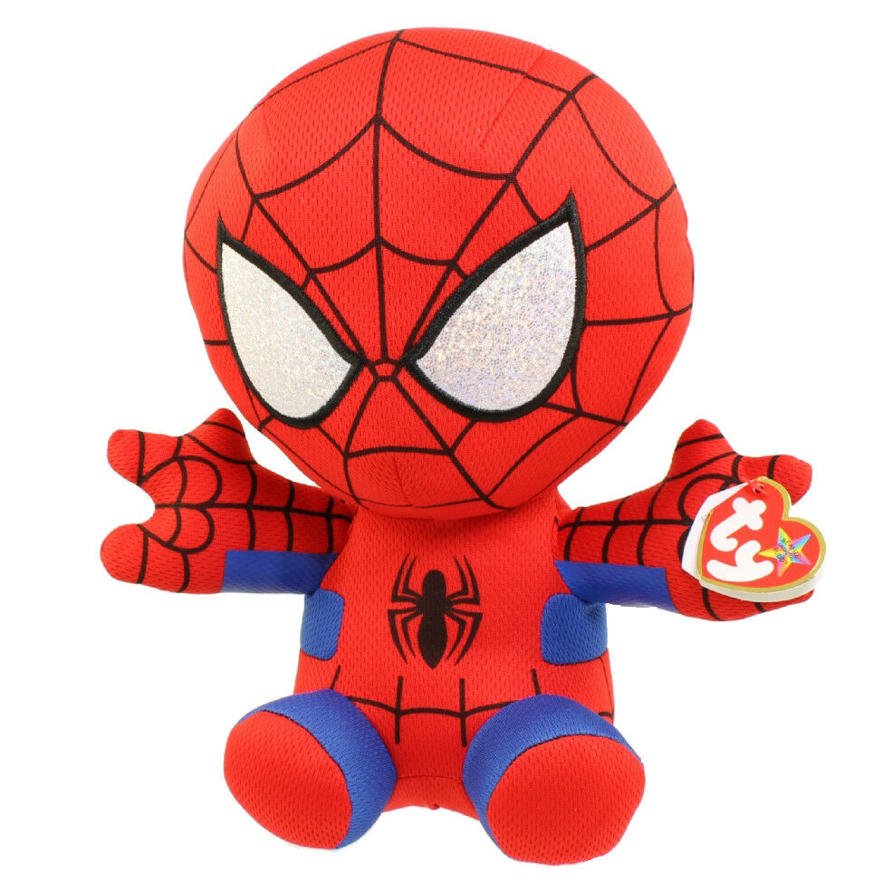Ty Beanie Baby 6" Spider-man Spiderman (marvel) Plush Stuffed Animal Toy Mwmts