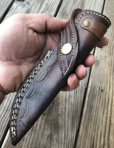 Custom Hand Made Pure Leather Sheath For Fixed Blade Knife