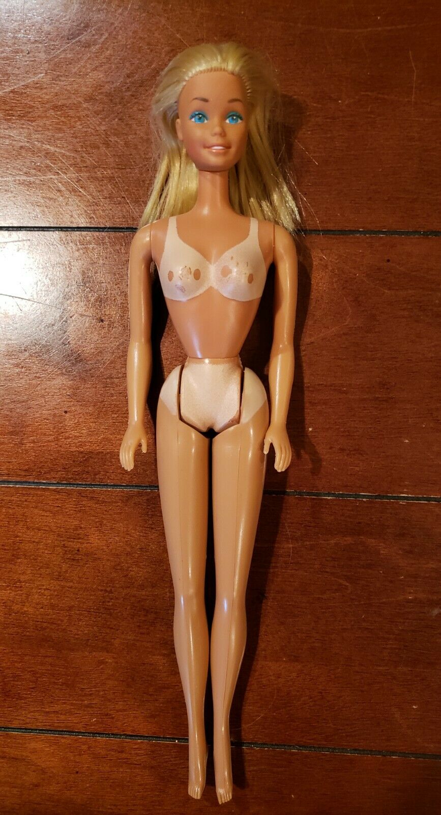 Vintage 1970's Mattel Sunset Malibu Barbie Doll Tnt Taiwan Nude Blonde Tan Lines