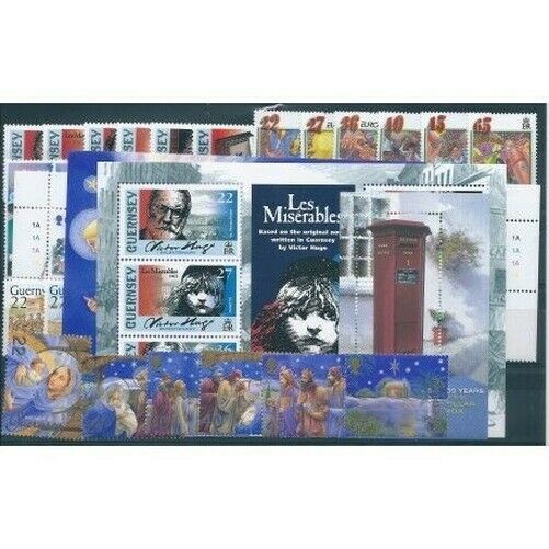 2002 Guernsey Year Complete 40 Values And 4 Bf New Mnh Mf40475