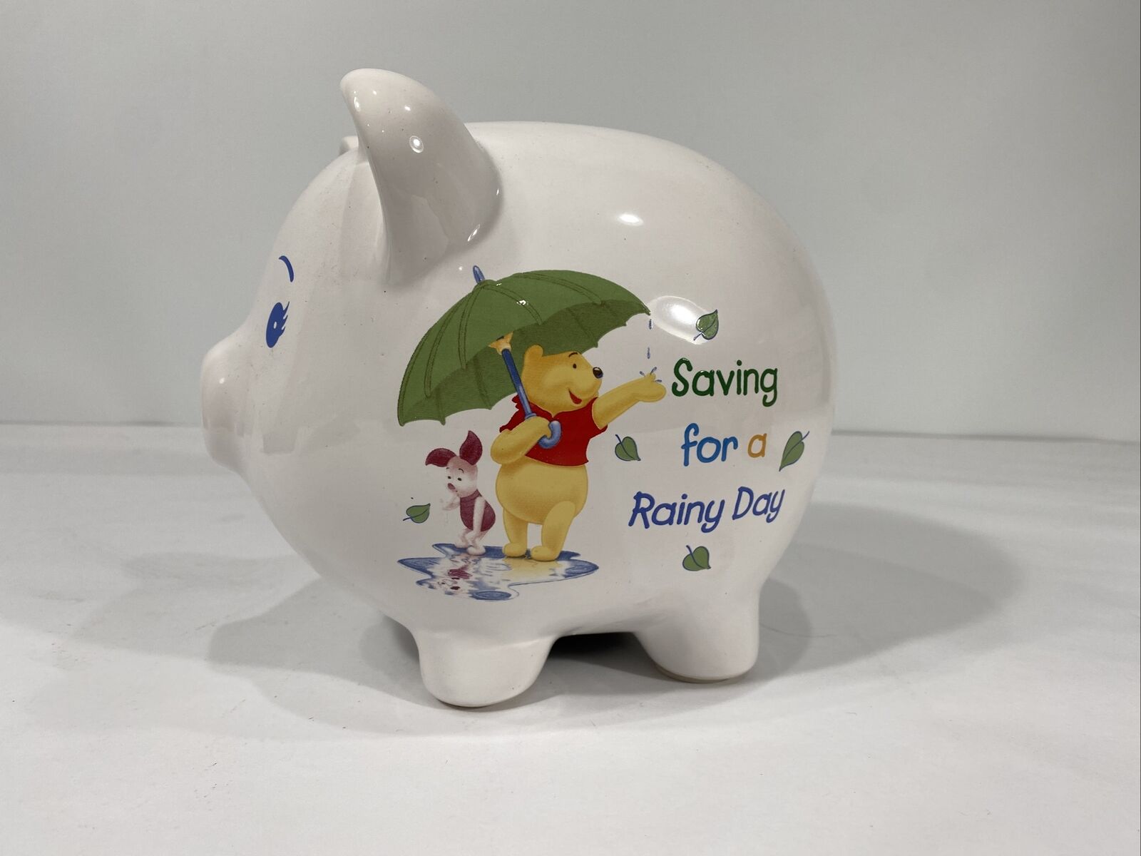 Winnie The Pooh Disney Piggy Bank "saving For A Rainy Day".             E8