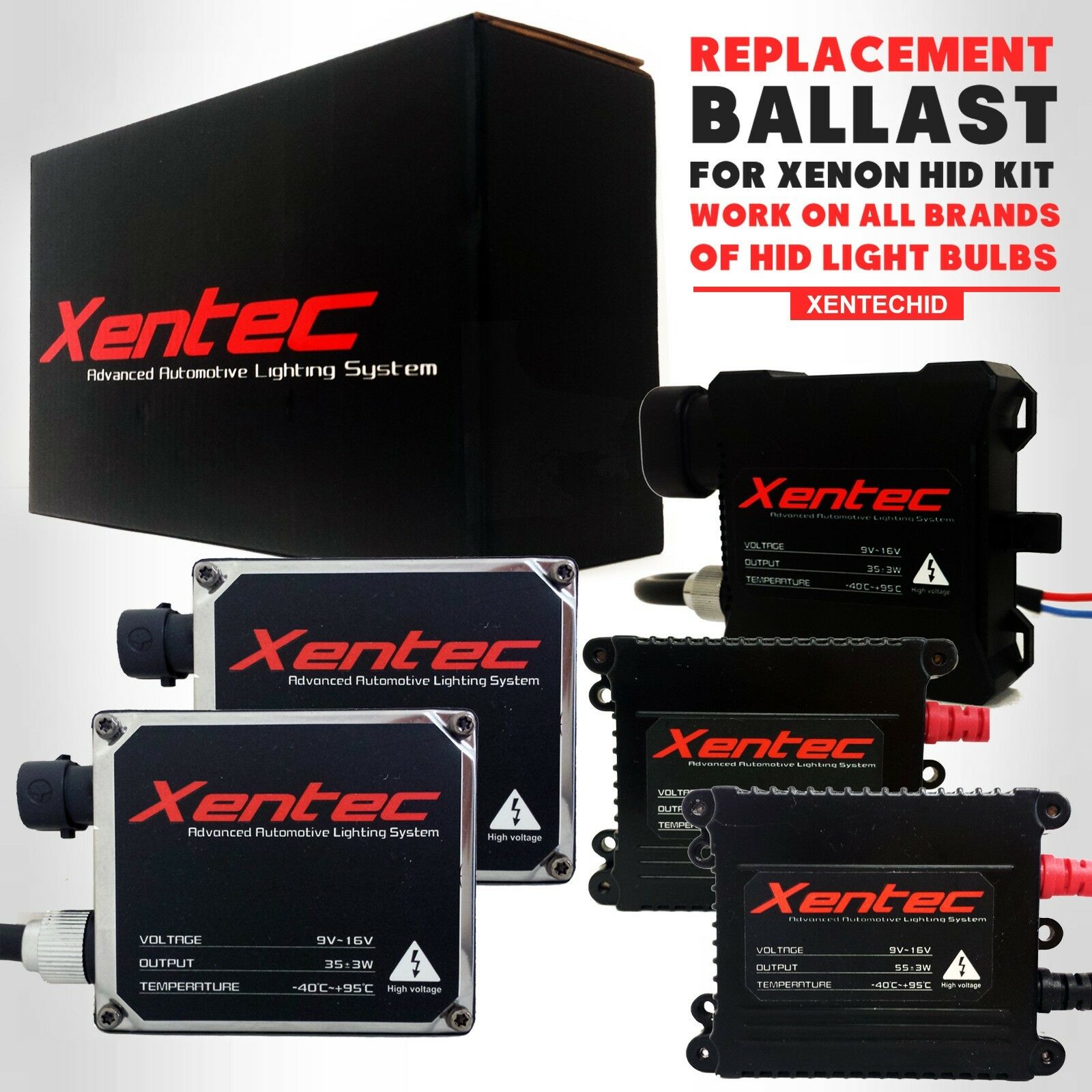 One Xentec Hid Kit 's Replacement Xenon Ballast H4 H7 H11 9006 Hb5 35w Or 55w