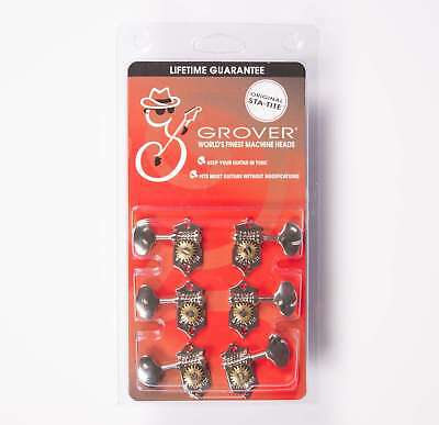 Grover V97-18na Sta-tite 18:1 3x3 Guitar Tuners Nickel, Vertical
