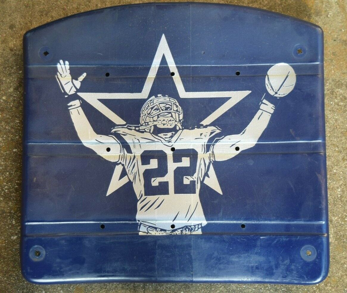 Texas Stadium Seat Back Artwork of Ex Dallas Cowboy Emmitt Smith
