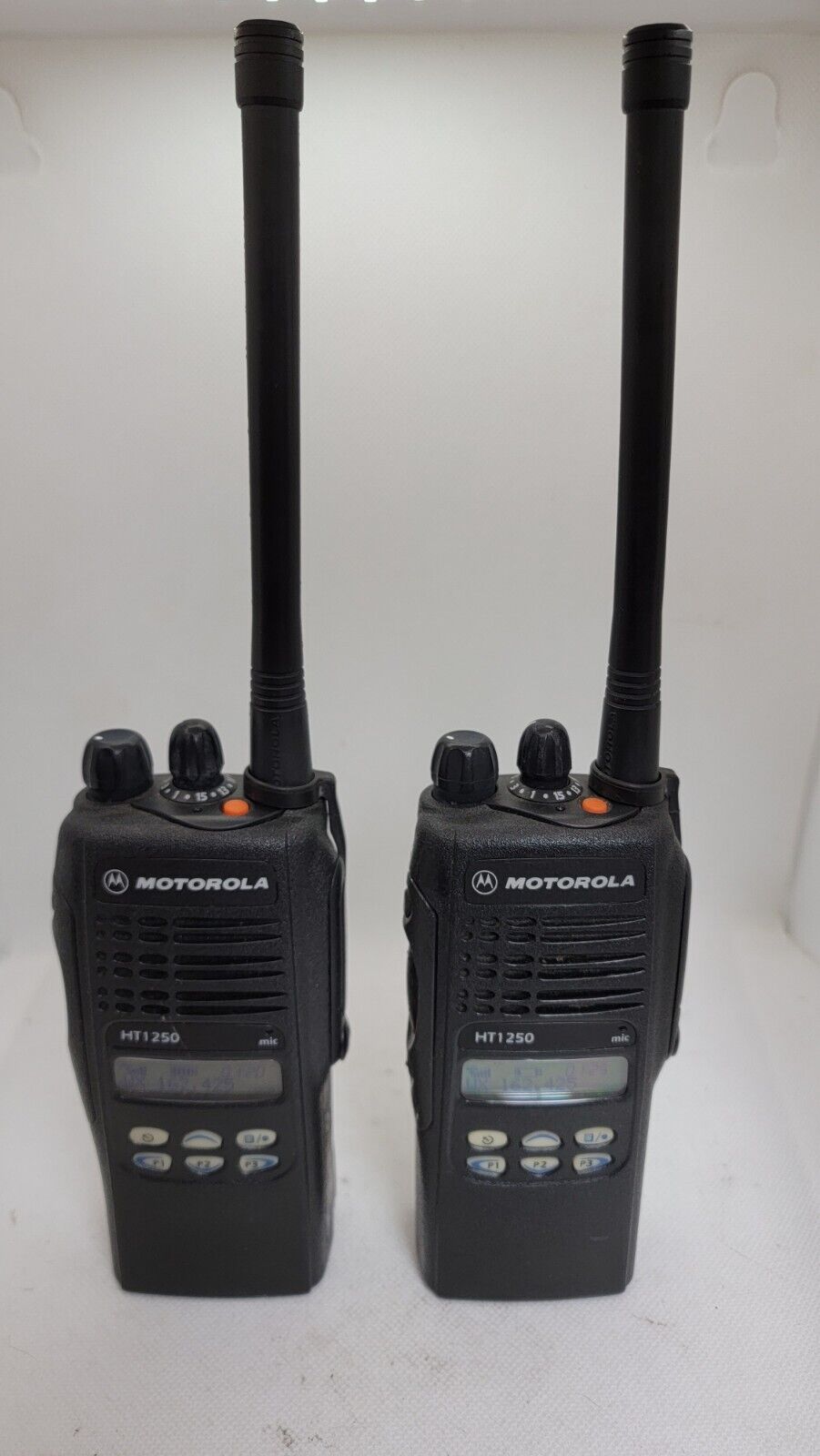 Motorola Ht1250 Vhf 136-174 Mhz 128 Channels Murs Tested Lot Of 2