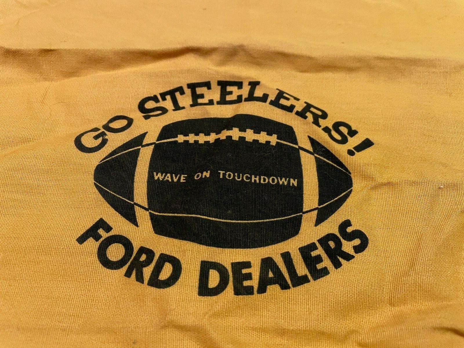Pittsburgh Steelers Vintage Rally Rag Terrible Towel Ford Dealership Go Steelers