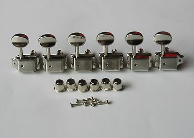 Split Shaft Vintage Guitar Tuning Key Tuners Machine Heads For Strat Tele Nickel