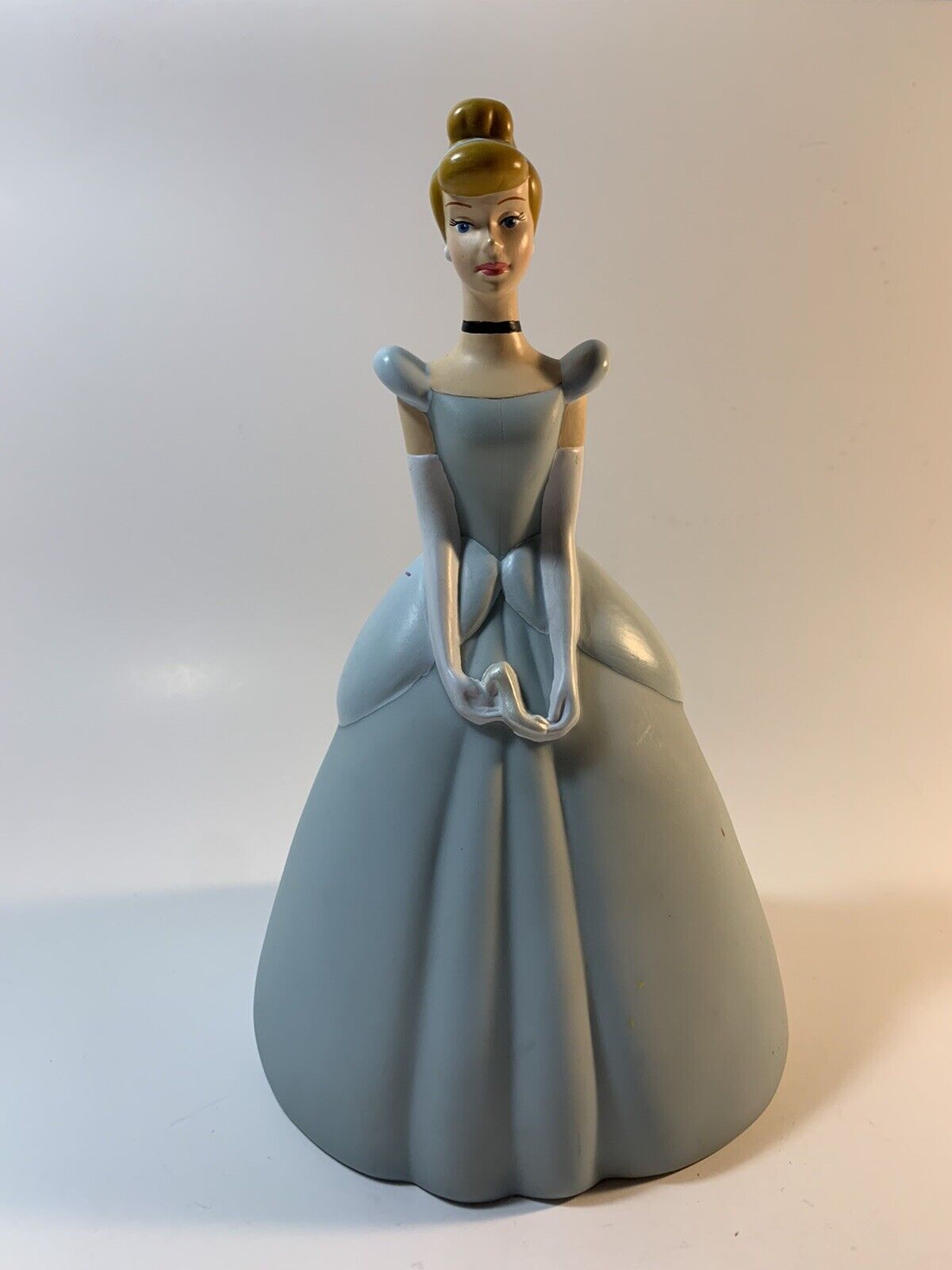 Vintage Disney's Cinderella Rubber/plastic Coin  Bank Figurine 10” Has Plug