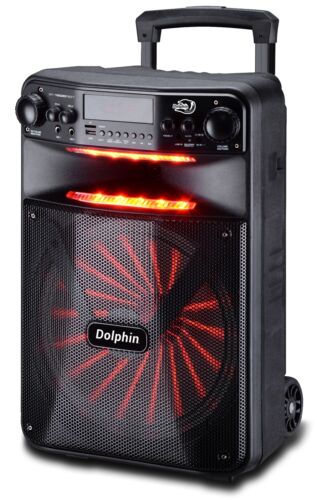 Dolphin 2500w Rechargeable 12" Portable Bluetooth Speaker With Led's Sp-1200rbt