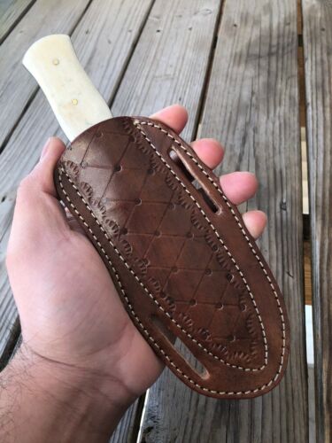 Double Stitch Hand Made Pure Leather Sheath For Dagger Boot & Chris Blade Knife